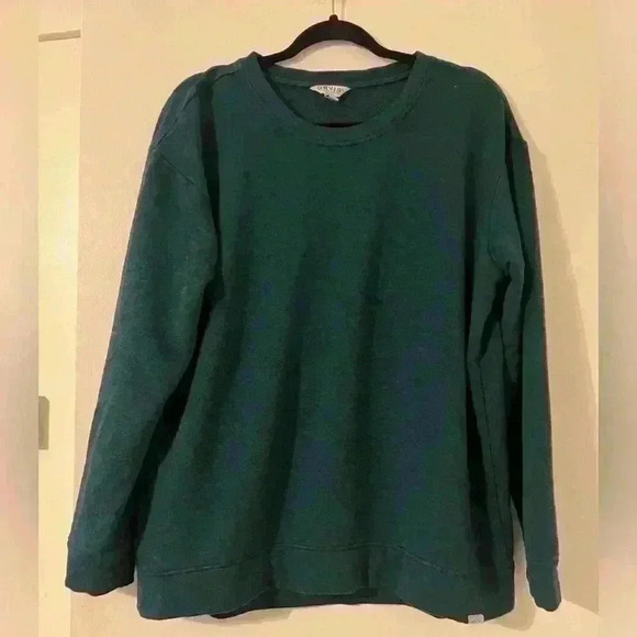 Orvis brand sweatshirt in a gorgeous deep teal color size L (C120) - Picture 1 of 8